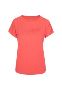 Bawełniana koszulka damska Kilpi NELLIM-W. Kolor: różowy. Materiał: bawełna