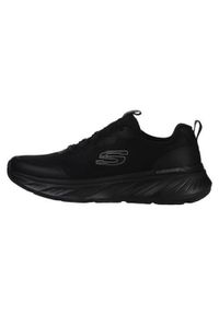 skechers - Buty do chodzenia męskie Skechers Edgeride Rekze. Kolor: czarny. Materiał: materiał, syntetyk. Szerokość cholewki: normalna. Sport: turystyka piesza