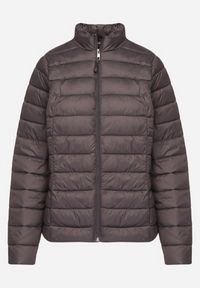 Born2be - Ciemnoszara Pikowana Kurtka w Klasycznym Stylu Nelaniel. Okazja: na co dzień. Kolor: szary. Materiał: jeans. Styl: klasyczny #6