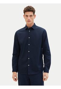 Tom Tailor Koszula 1037435 Granatowy Regular Fit. Kolor: niebieski. Materiał: bawełna #1