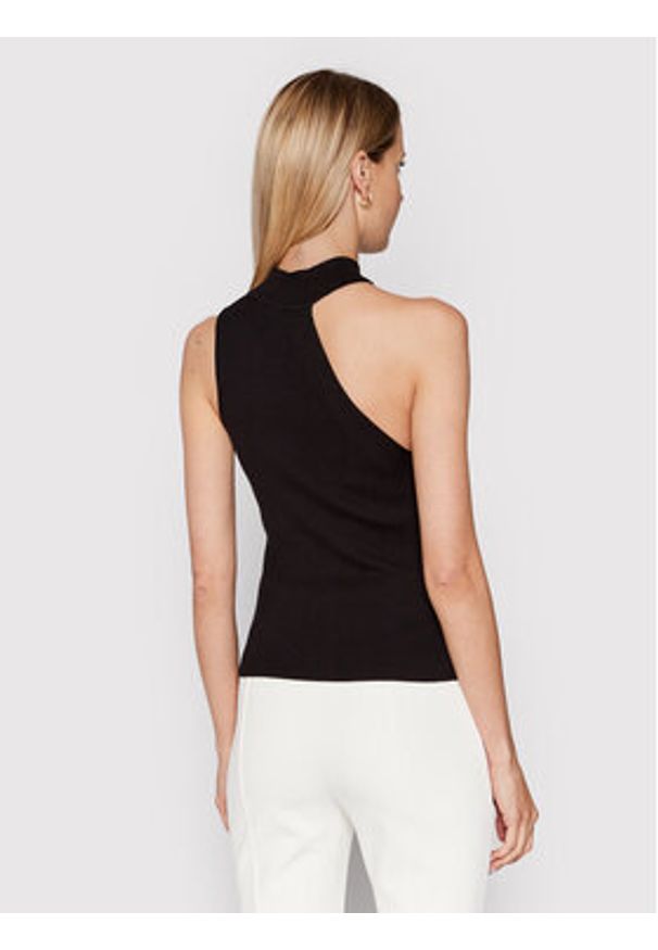DKNY Top P2ASAA41 Czarny Slim Fit. Kolor: czarny. Materiał: bawełna