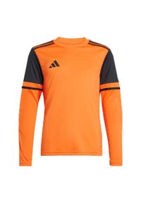 Adidas - Koszulka Squadra 25 Goalkeeper Long Sleeve Kids. Kolor: wielokolorowy, pomarańczowy, czarny. Materiał: materiał. Długość rękawa: długi rękaw. Sport: piłka nożna