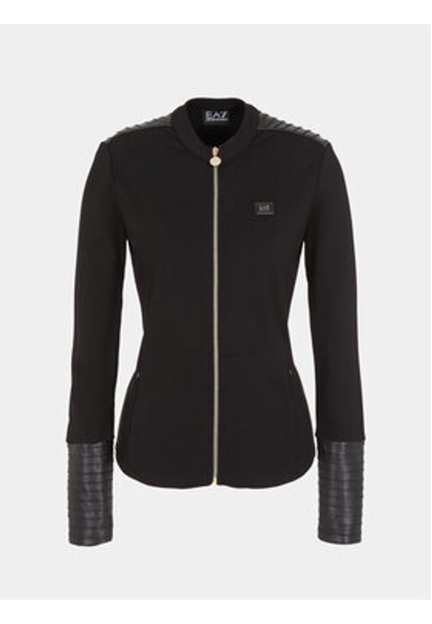 EA7 Emporio Armani Bluza 6RTM32 TJRLZ 1200 Czarny Regular Fit. Kolor: czarny. Materiał: wiskoza