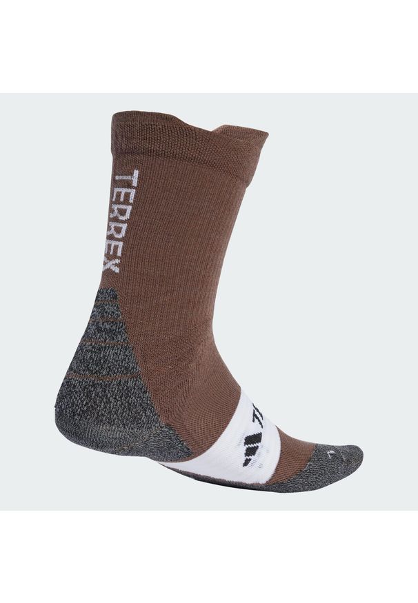 Adidas - Skarpety do łydki Terrex Xperior CLIMAWARM Merino Crew. Kolor: brązowy, wielokolorowy, beżowy. Technologia: ClimaWarm (Adidas). Sport: turystyka piesza