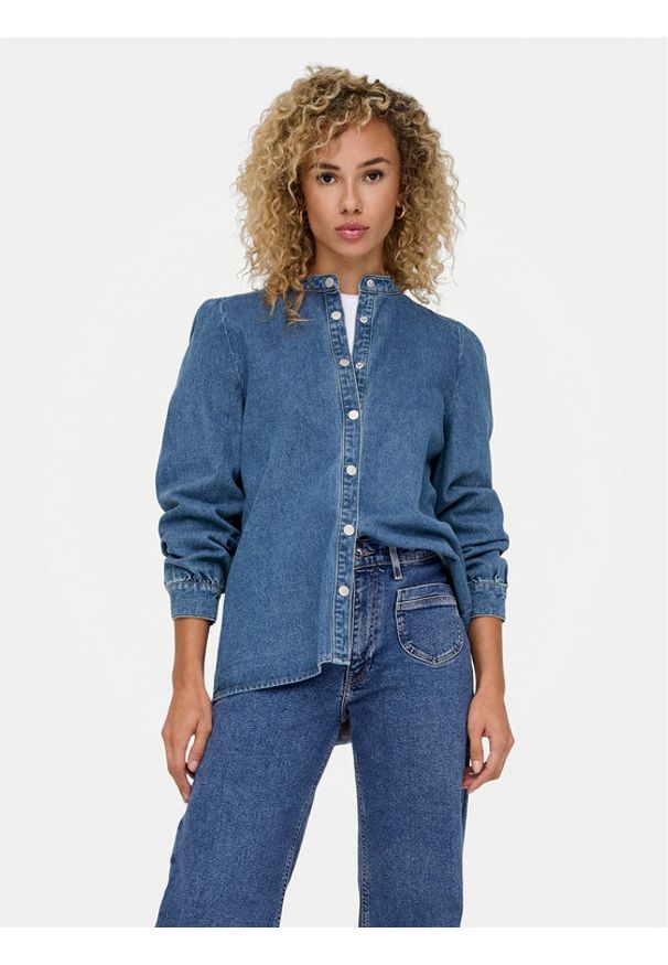 only - ONLY Koszula jeansowa Belle 15347085 Niebieski Regular Fit. Kolor: niebieski. Materiał: bawełna