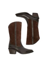 Badura Kowbojki EO-BAYLOR-07101 Brązowy. Kolor: brązowy. Materiał: skóra, zamsz #2