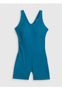 4f - 4F Kostium kąpielowy jednoczęściowy damski - turkusowy XL. Kolor: turkusowy. Materiał: materiał #1