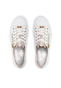 Rieker Sneakersy N5932-80 Biały. Kolor: biały. Materiał: skóra #4