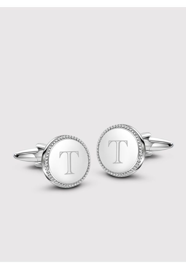 Pako Lorente - Srebrne spinki do mankietów. Kolor: srebrny