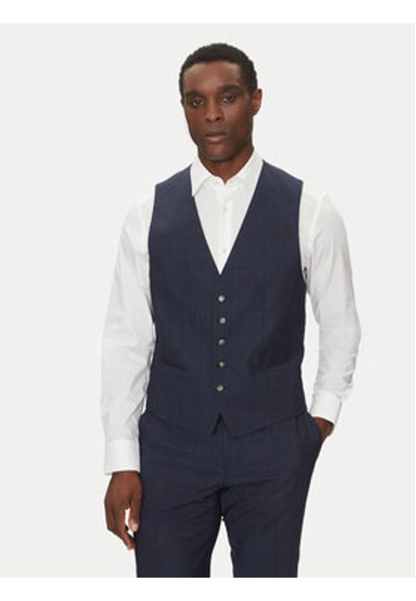 BOSS Garnitur Jeckson 50540768 Granatowy Regular Fit. Kolor: niebieski. Materiał: wełna