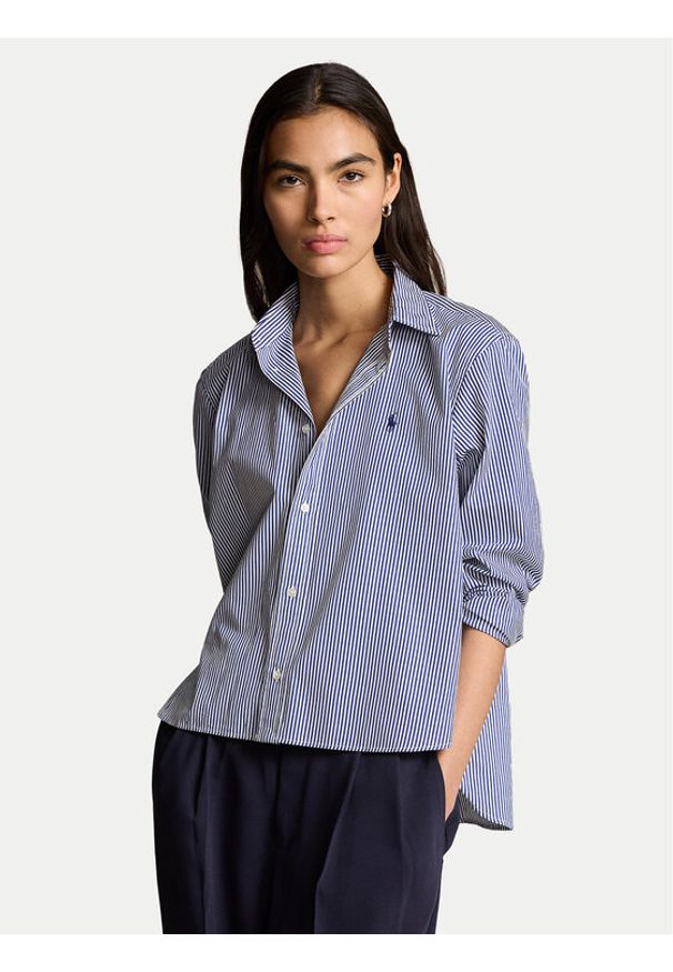 Polo Ralph Lauren Koszula 211891419001 Granatowy Regular Fit. Typ kołnierza: polo. Kolor: niebieski. Materiał: bawełna