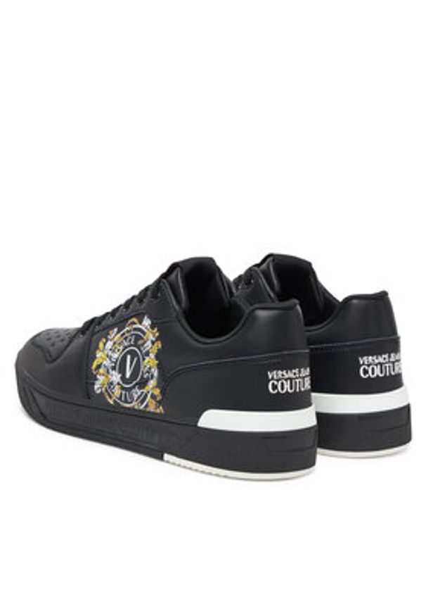 Versace Jeans Couture Sneakersy 78YA3SJ1 Czarny. Kolor: czarny. Materiał: skóra