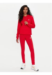 Adidas - adidas Bluza Essentials Small Logo IY1648 Czerwony Regular Fit. Kolor: czerwony. Materiał: syntetyk, bawełna #4