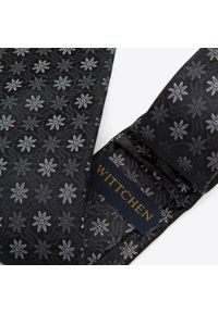 Wittchen - Krawat jedwabny wzorzysty czarno-szary. Kolor: wielokolorowy, czarny, szary. Materiał: jedwab. Styl: klasyczny, elegancki #3