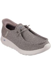 skechers - Adidasy Skechers Go Walk Max - Halyco, Mężczyźni. Kolor: szary. Materiał: materiał. Sport: fitness