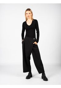 La Haine Inside Us Spodnie "LW516" | A23324R LW516 | Kobieta | Czarny. Okazja: na co dzień. Kolor: czarny. Materiał: poliester, wiskoza, elastan. Styl: casual #3