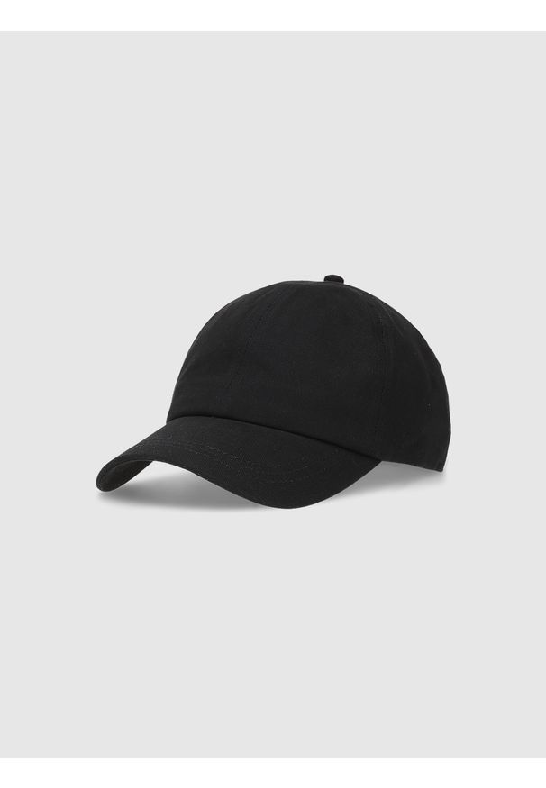 4f - 4F Czapka z daszkiem strapback uniseks - czarna S/M. Kolor: czarny. Materiał: bawełna, materiał. Sezon: lato. Styl: sportowy