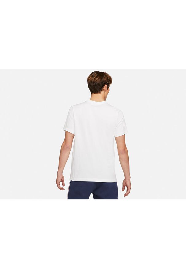 Koszulka treningowa męska Nike Psg Wordmark Tee. Kolor: biały. Długość rękawa: krótki rękaw. Długość: krótkie. Sport: bieganie