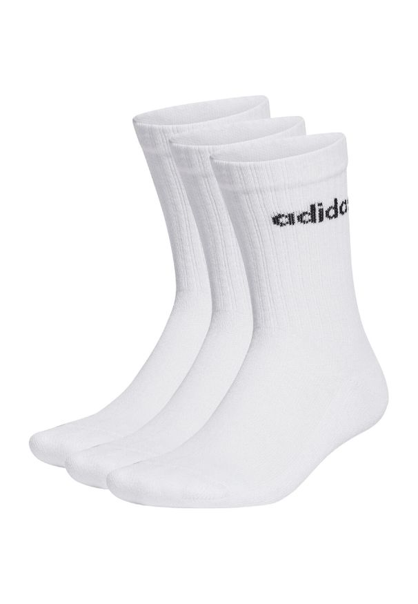 Adidas - Skarpety adidas Linear Crew Cushioned Socks 3P. Kolor: biały