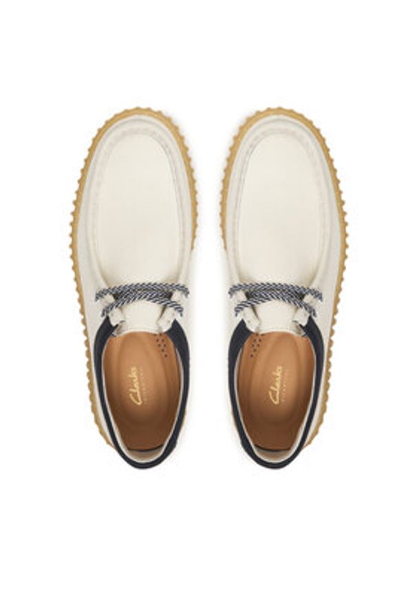 Clarks Półbuty Torhill Lo 26187380 Biały. Kolor: biały. Materiał: materiał