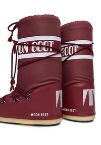 Moon Boot Śniegowce Mb Icon Nylon 80D1400440 D Bordowy. Kolor: czerwony. Materiał: skóra