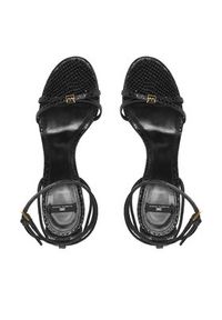 Elisabetta Franchi Sandały SA-69L-57E2-V680 Czarny. Kolor: czarny. Materiał: skóra