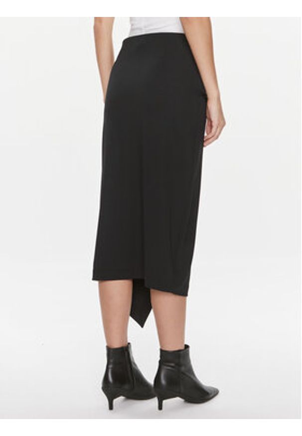Calvin Klein Spódnica ołówkowa Stretch Jersey Midi Skirt K20K206808 Czarny Slim Fit. Kolor: czarny. Materiał: syntetyk