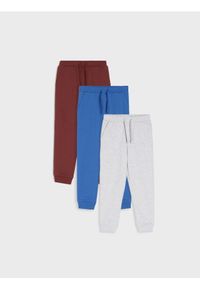Sinsay - Spodnie jogger 3 pack - niebieski. Kolor: niebieski
