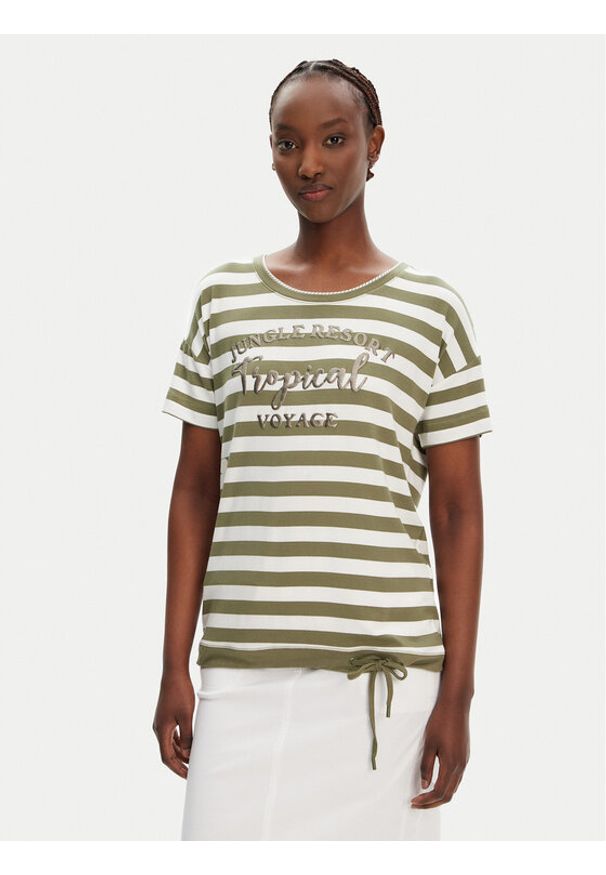 Olsen T-Shirt 11105101 Zielony Regular Fit. Kolor: zielony. Materiał: wiskoza