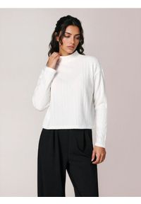 Sinsay - Bluzka ze strukturalnym wzorem - kremowy. Kolor: kremowy #1
