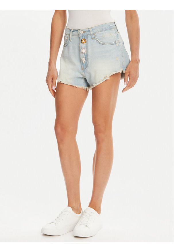 ViCOLO Szorty jeansowe DD5096 A Niebieski Regular Fit. Kolor: niebieski. Materiał: bawełna