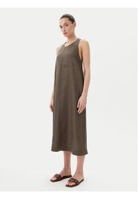 Max Mara Leisure Sukienka letnia Douglas 2516221018 Zielony Relaxed Fit. Kolor: zielony. Materiał: len. Sezon: lato #5