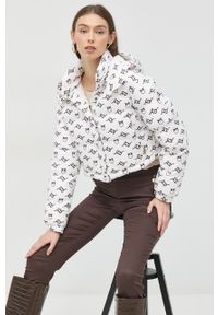 Pinko kurtka damska kolor biały zimowa. Okazja: na co dzień. Kolor: biały. Sezon: zima. Styl: casual #1