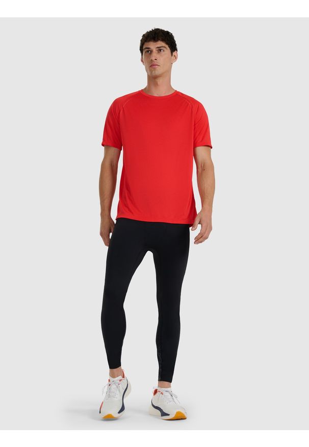 4f - 4F Legginsy do biegania szybkoschnące męskie - czarne XL. Kolor: czarny. Materiał: skóra. Sport: bieganie