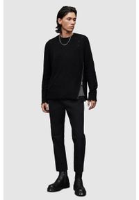 AllSaints sweter z domieszką wełny DISORDER CREW męski kolor czarny MK027X. Kolor: czarny. Materiał: wełna. Długość rękawa: długi rękaw. Długość: długie #5