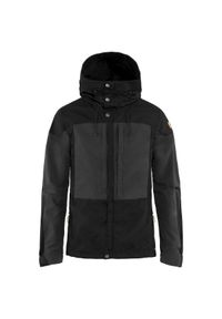 Fjällräven - Kurtka przeciwwiatrowa męska Fjallraven Keb Jacket. Kolor: czarny, szary, wielokolorowy. Materiał: softshell. Sport: turystyka piesza