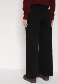 Born2be - Czarne Jeansy o Szerokim Kroju z Wysokim Stanem Shenarah. Okazja: na co dzień. Stan: podwyższony. Kolor: czarny. Styl: casual, elegancki, klasyczny #5