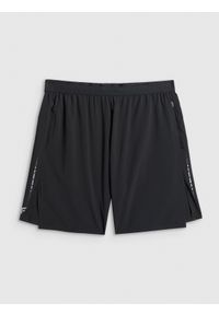 4f - 4F Spodenki do biegania szybkoschnące męskie - czarne M. Kolor: czarny. Długość: długie. Sport: bieganie #1