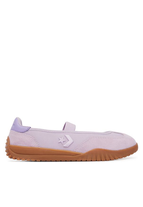 Converse Baleriny Run Star Trainer Ballet Flat​ A17029C Fioletowy. Kolor: fioletowy. Materiał: skóra, zamsz