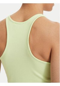 Tommy Jeans Top Racerback DW0DW22264 Zielony jasny Slim Fit. Kolor: zielony. Materiał: bawełna #4