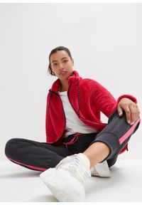 bonprix - Bluza rozpinana z polaru. Kolor: czerwony. Materiał: polar #3