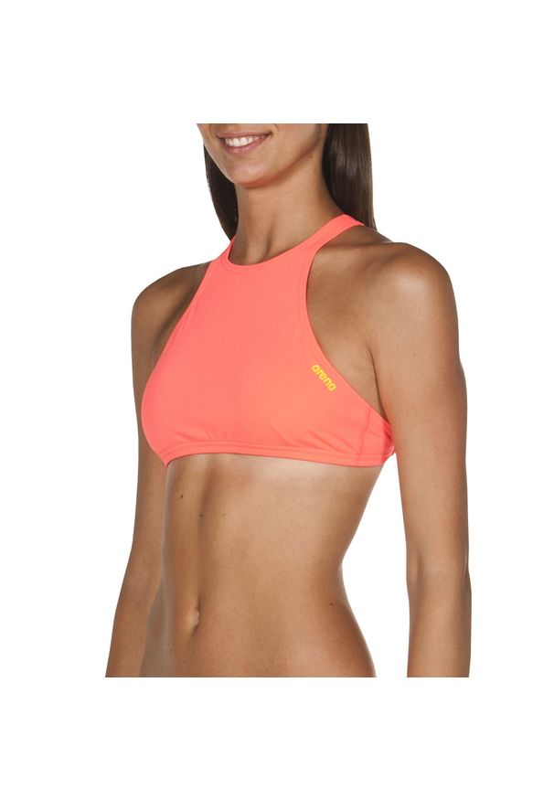 Strój kąpielowy damski na basen dwuczęściowy góra od stroju Arena Crop. Kolor: pomarańczowy