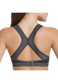 ANITA ACTIVE - Stanik do biegania dynamiX star Racerback z wysoki poziomem podtrzymywania. Kolor: wielokolorowy, szary, czarny, brązowy. Materiał: poliamid, poliester, elastan