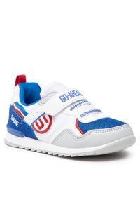 Sneakersy Shone - 6726-025 White/Royal. Zapięcie: rzepy. Kolor: biały. Materiał: materiał, skóra #1