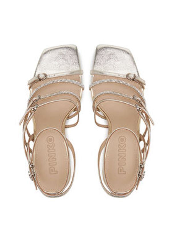 Pinko - PINKO Sandały Lisa 01 SD0301 P081 Złoty. Kolor: złoty. Materiał: skóra
