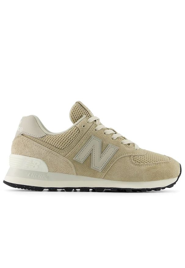 Buty damskie New Balance W5746J3 - beżowe. Kolor: beżowy. Materiał: zamsz, guma, skóra, tworzywo sztuczne. Szerokość cholewki: normalna. Model: New Balance 574