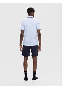 Selected Homme Polo 16087840 Błękitny Regular Fit. Typ kołnierza: polo. Kolor: niebieski. Materiał: bawełna #4