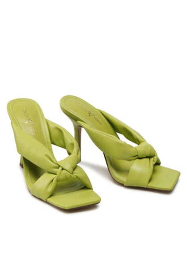 DeeZee Klapki LS5685-05 Zielony. Kolor: zielony. Materiał: skóra