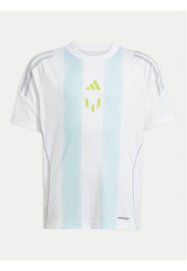 Adidas - adidas T-Shirt Messi Training JI5460 Biały Regular Fit. Kolor: biały. Materiał: syntetyk