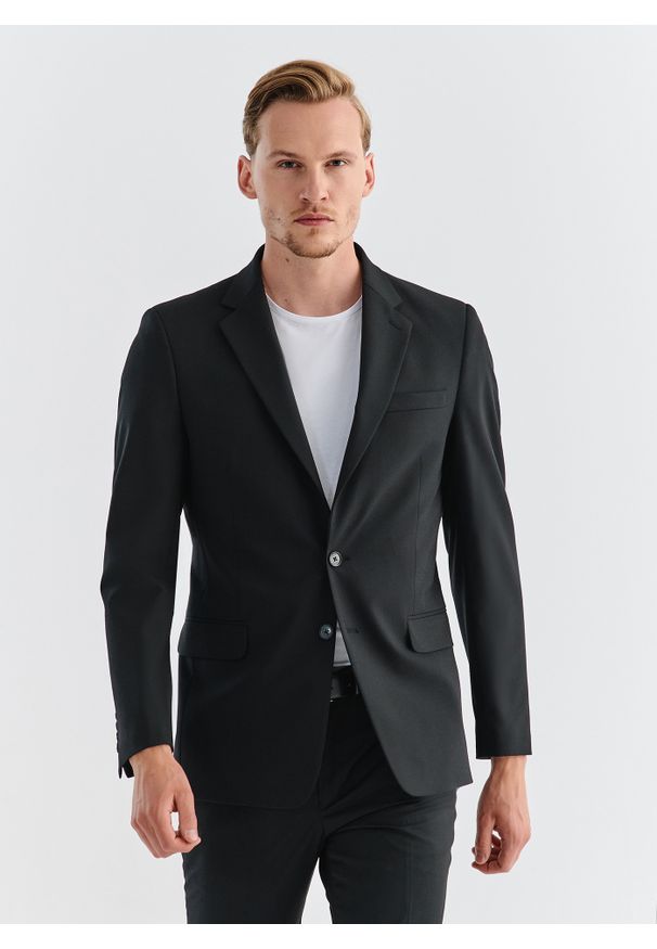 Pako Lorente - PAKO LORENTE – Marynarka garniturowa w kolorze czarnym. Kolor: czarny. Materiał: wełna. Styl: klasyczny